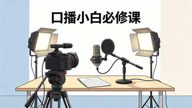 口播小白必修课:录像收音灯光设备+脚本撰写,搭专业级录制场景-海豚优课资源库