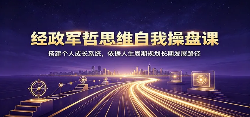 经政军哲思维自我操盘课:搭建个人成长系统,依据人生周期规划长期发展路径-海豚优课资源库