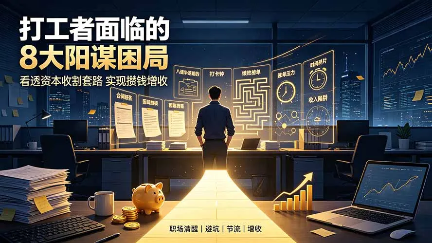 付费文章:打工者面临的8大阳谋困局,看透资本收割套路实现攒钱增收-海豚优课资源库