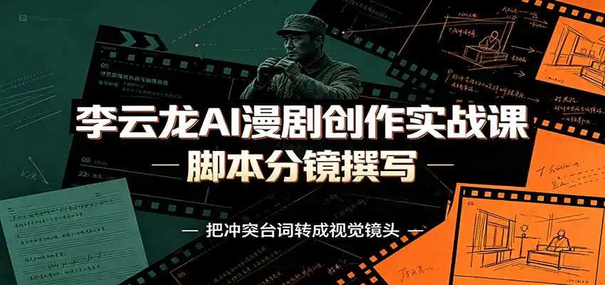李云龙AI漫剧创作实战课:角色人设还原,脚本分镜撰写,AI漫剧成片完整制作教学-海豚优课资源库