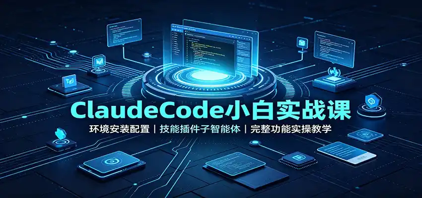 ClaudeCode小白实战课:环境安装配置,技能插件子智能体,完整功能实操教学-海豚优课资源库