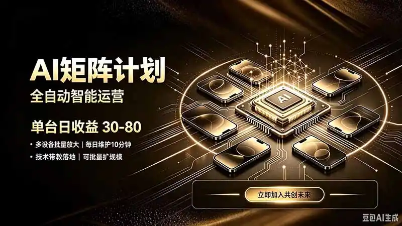 AI智能对话,矩阵规模化创业,全程技术扶持,长久稳定,日入800+-海豚优课资源库