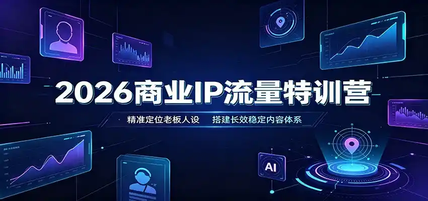 2026商业IP流量特训营:精准定位老板人设,搭建长效稳定内容体系-海豚优课资源库
