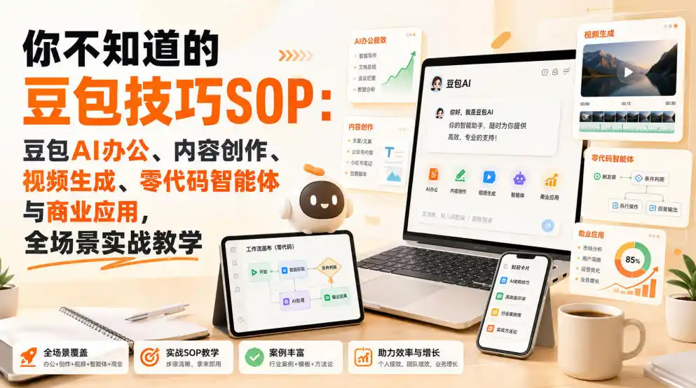 你不知道的豆包技巧SOP:豆包AI办公、内容创作、视频生成、零代码智能体与商业应用,全场景实战教学-海豚优课资源库