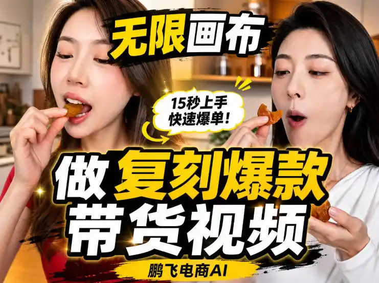 无限画布实操教程,搭一个炸裂级黑科技工作流——一键复刻爆款带货视频-海豚优课资源库