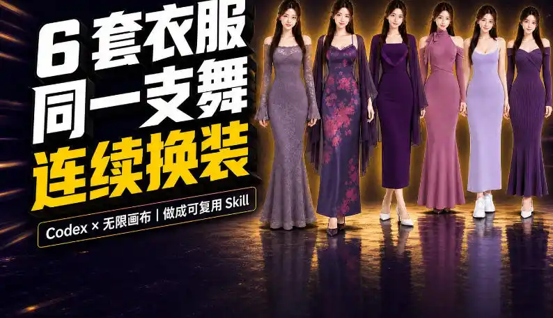 同一支舞,6套衣服按顺序切换:我把服装换装视频做成了一个Skill-海豚优课资源库