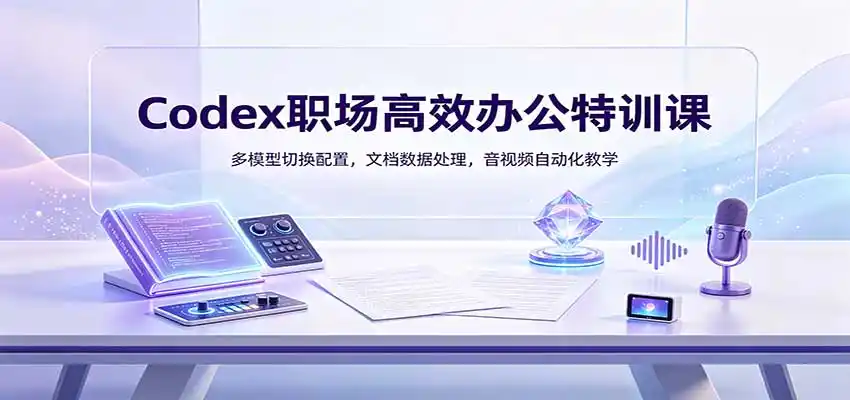 Codex职场高效办公特训课:多模型切换配置,文档数据处理,音视频自动化教学-海豚优课资源库