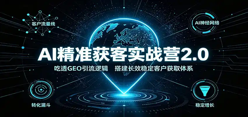 AI精准获客实战营2.0:吃透GEO引流逻辑,搭建长效稳定客户获取体系-海豚优课资源库