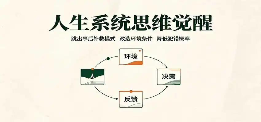 人生系统思维觉醒:跳出事后补救模式,改造环境条件,降低犯错概率-海豚优课资源库