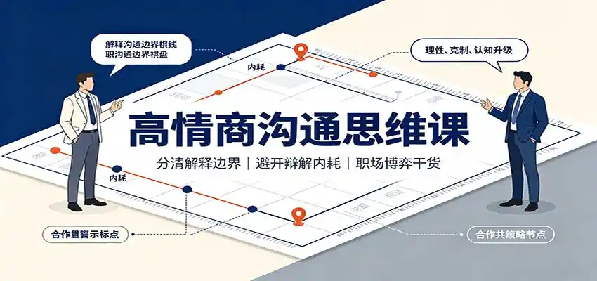 高情商沟通思维课:分清解释边界,避开辩解内耗,职场博弈干货-海豚优课资源库