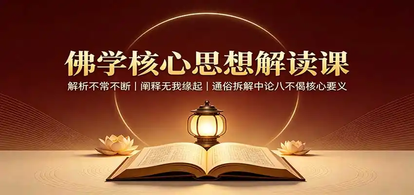 佛学核心思想解读课:解析不常不断,阐释无我缘起,通俗拆解中论八不偈核心要义-海豚优课资源库