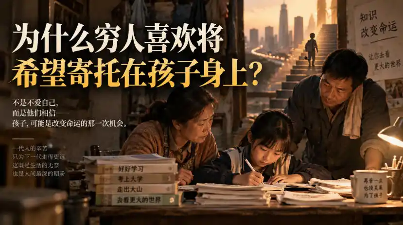 某社群精品文章:为什么穷人喜欢将希望寄托在孩子身上?-海豚优课资源库