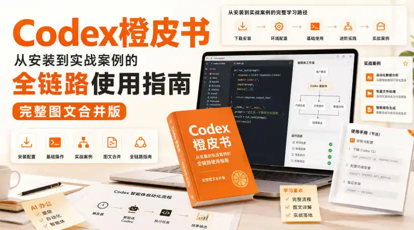 Codex橙皮书,从安装到实战案例的全链路使用指南,完整图文合并版-海豚优课资源库