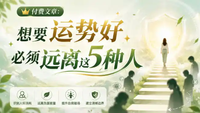 付费文章:想要运势好,必须远离这5种人-海豚优课资源库