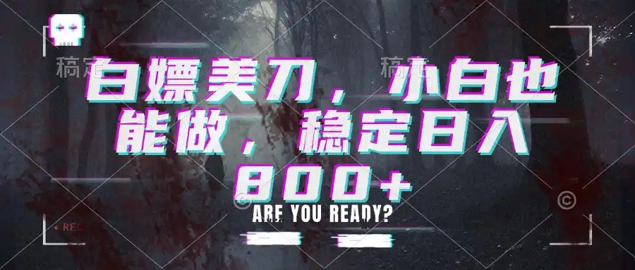 白嫖美刀,小白也能做,稳定日入800+-海豚优课资源库