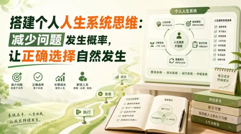 付费文章:搭建个人人生系统思维:减少问题发生概率,让正确选择自然发生-海豚优课资源库