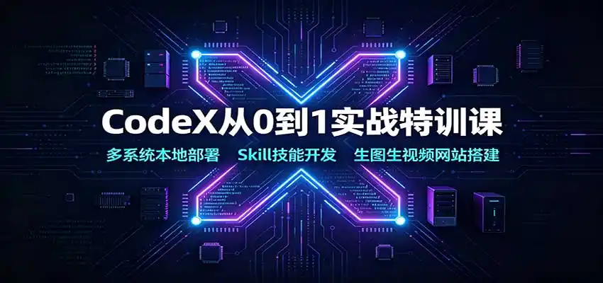 CodeX从0到1实战特训课:多系统本地部署,Skill技能开发,生图生视频网站搭建-海豚优课资源库