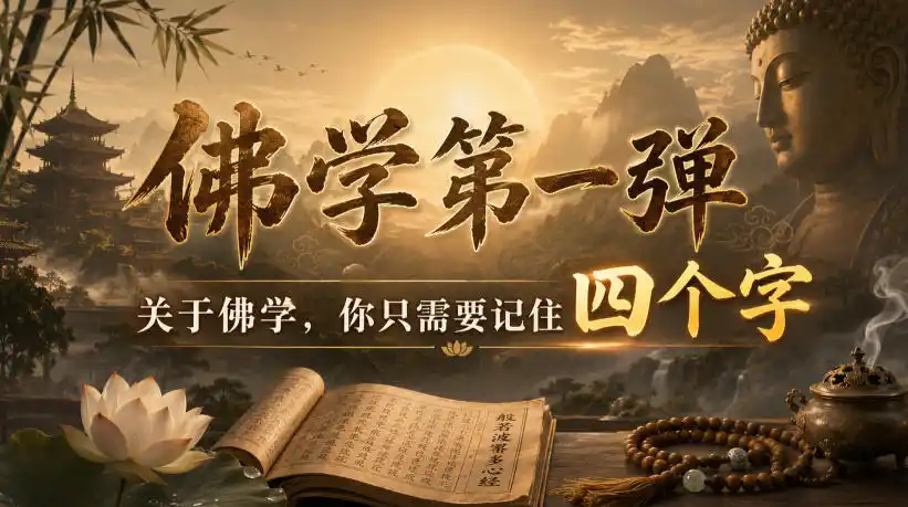 付费文章:佛学第一弹,关于佛学,你只需要记住四个字-海豚优课资源库