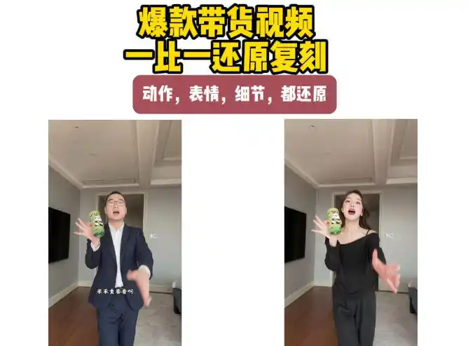 AI带货视频复刻,一比一还原加二创,动作,表情,细节,都还原,新手也能直接套用-海豚优课资源库