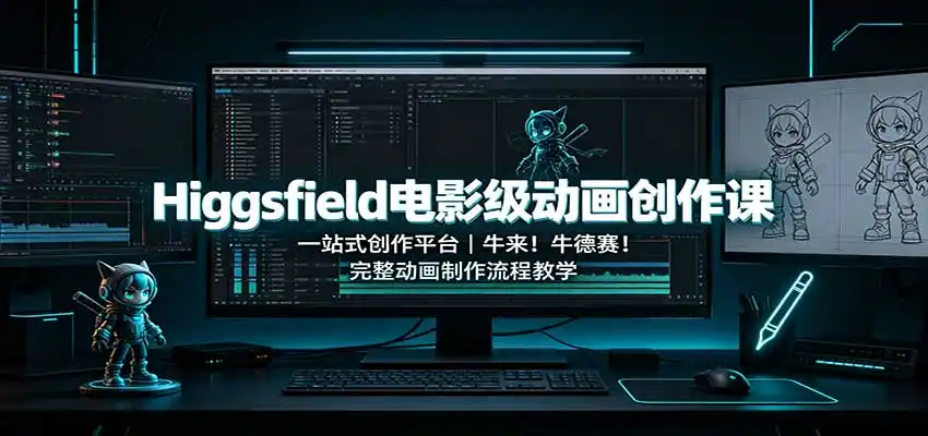 Higgsfield电影级动画创作课:一站式创作平台,牛来!牛德赛!完整动画制作流程教学-海豚优课资源库