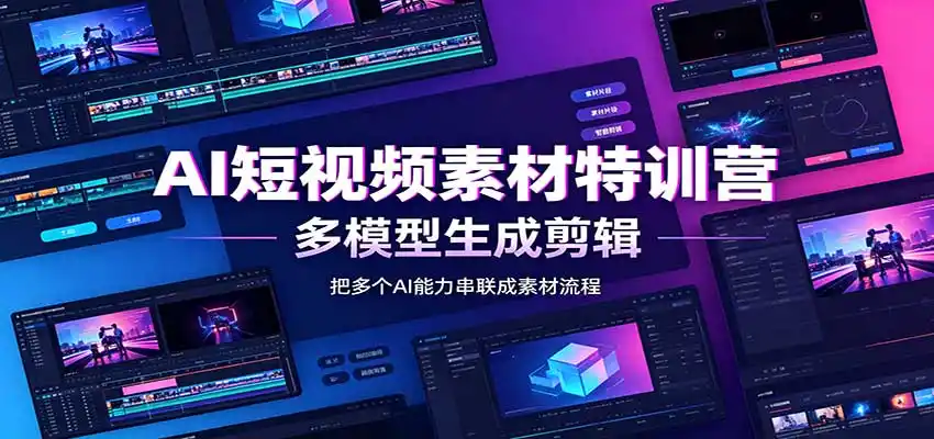 AI短视频素材特训营:Codex本地部署实操,多模型生成剪辑,爆量素材挖掘教学-海豚优课资源库