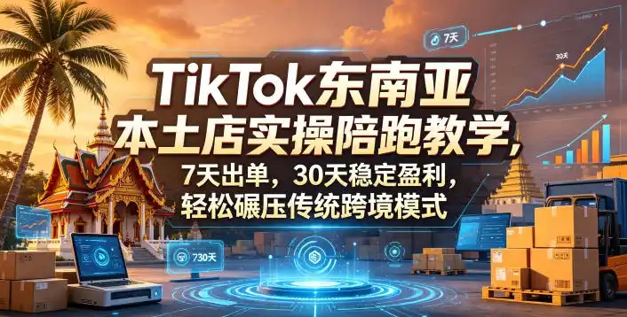 TikTok东南亚本土店实操陪跑教学,7天出单,30天稳定盈利,轻松碾压传统跨境模式(更新0819)-海豚优课资源库