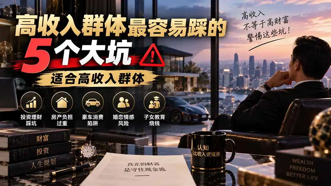 付费文章:高收入群体最容易踩的5个大坑,适合高收入群体-海豚优课资源库