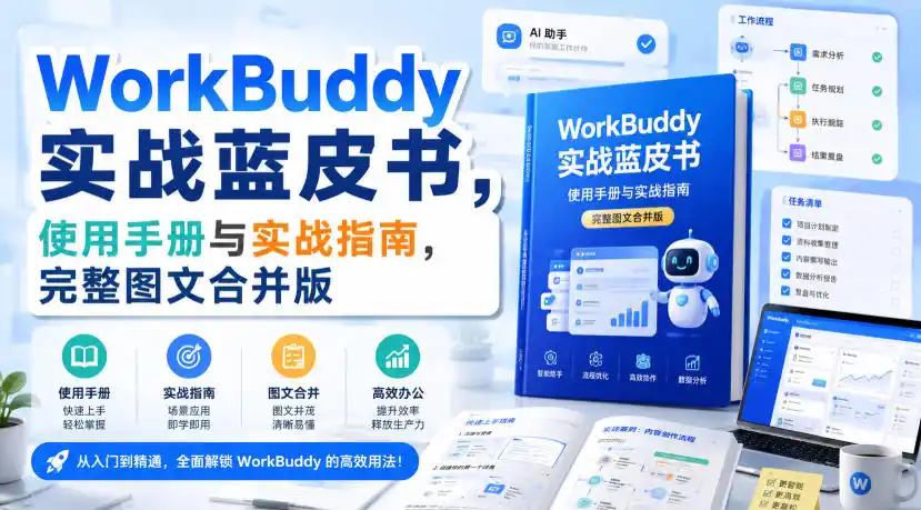 WorkBuddy实战蓝皮书,使用手册与实战指南,完整图文合并版-海豚优课资源库