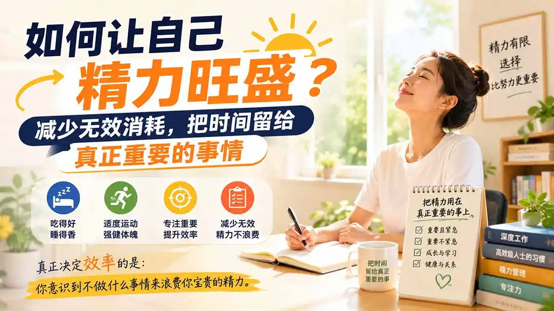 付费文章:如何让自己精力旺盛?减少无效消耗,把时间留给真正重要的事情-海豚优课资源库