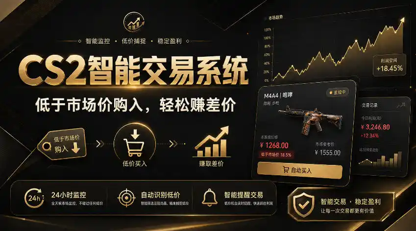 CS2智能交易系统,轻松賺差价|自动运行,无需自己挂G|数据支持任何形式验证【揭秘】-海豚优课资源库